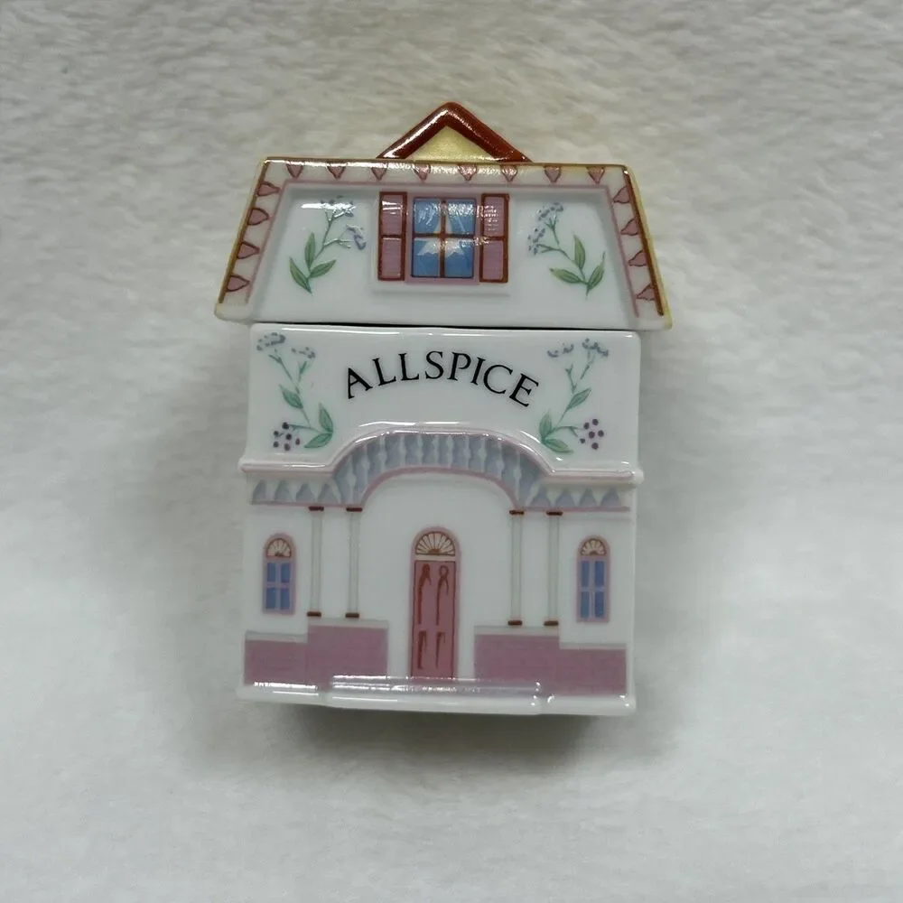 Vintage 1989 Lenox Spice Village Allspice Spice Jar Fine Porcelain
